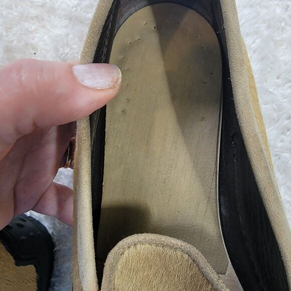 Tod’s Pony Hair Driving Moc Loafer Tan Size Womens 8 - Picture 11 of 16